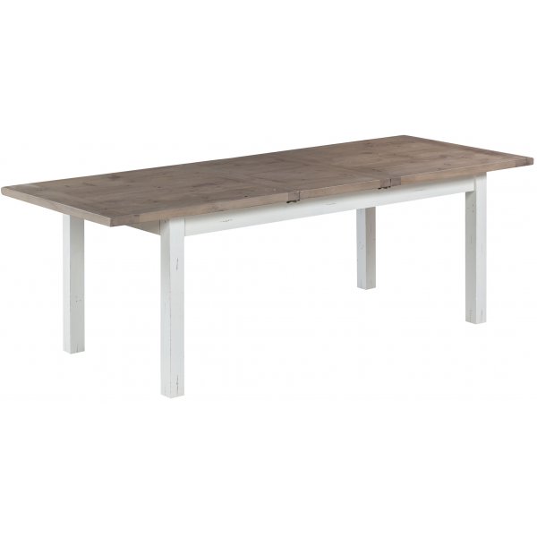 Canada matbord 180-230 cm - Grbetsad furu / Vita ben