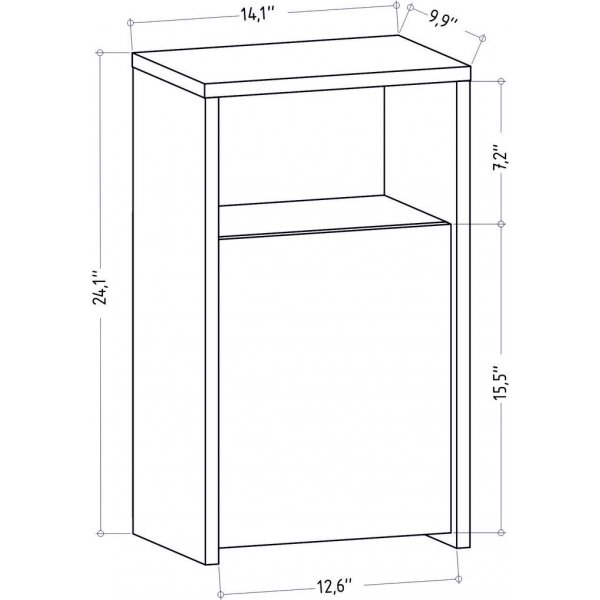 Carlin nachtkastje - Antraciet