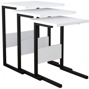 Table Sali 32/36/40 x 32/36/40 cm - Noir/blanc