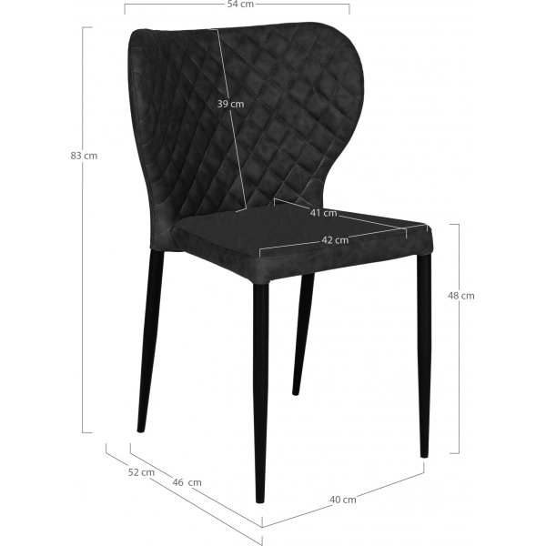 Chaise de salle  manger Pisa - Noir