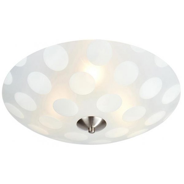 Dots takplafond 43 cm - Frostat glas