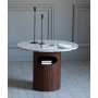 Table basse ronde Arto hauteur 60 cm - Noyer / Terrazzo