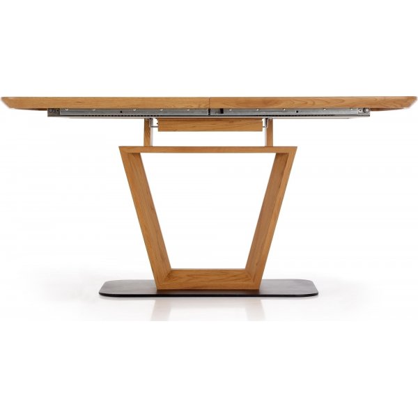 Table  manger ourle 90x160-220cm - Noir/Chne