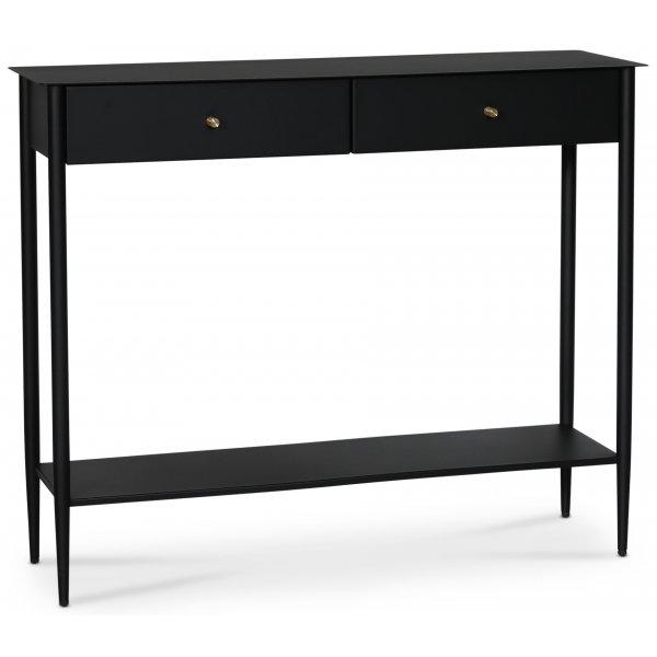 Flash konsolbord 100 x 31 cm - Svart / Mssing