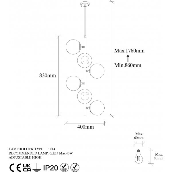 Fasett taklampa 10480 - Svart/antik Fasett taklampa 10480 - Svart/antik
