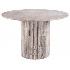 Pegani ronde eettafel in grijsbeige marmer - Elke maat 105-130 cm