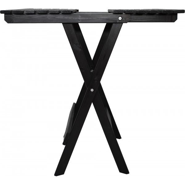 Table de groupe d'extrieur Wilma 65 x 65 cm avec 2 chaises Visby - Noir