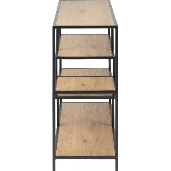 Bibliothèque Seaford 114x78 cm - Chêne/noir Bibliothèque Seaford 114x78 cm - Chêne/noir