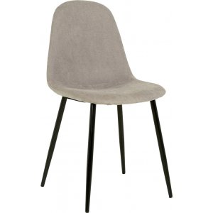 Stol i beige tyg med svarta ben - Carisma Stol i beige tyg med svarta ben - Carisma