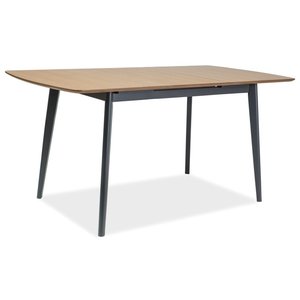 Jarrett matbord 120-160 x 80 cm - Ek/svart