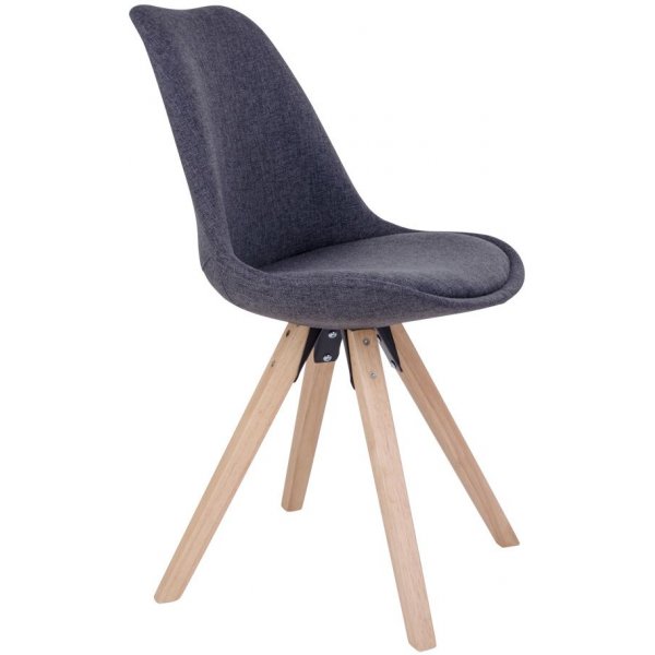 Bergen Matstol - Mörkgrå/natur Bergen Matstol - Mörkgrå/natur