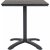 Chicago matbord 70 x 70 cm - Grå/svart