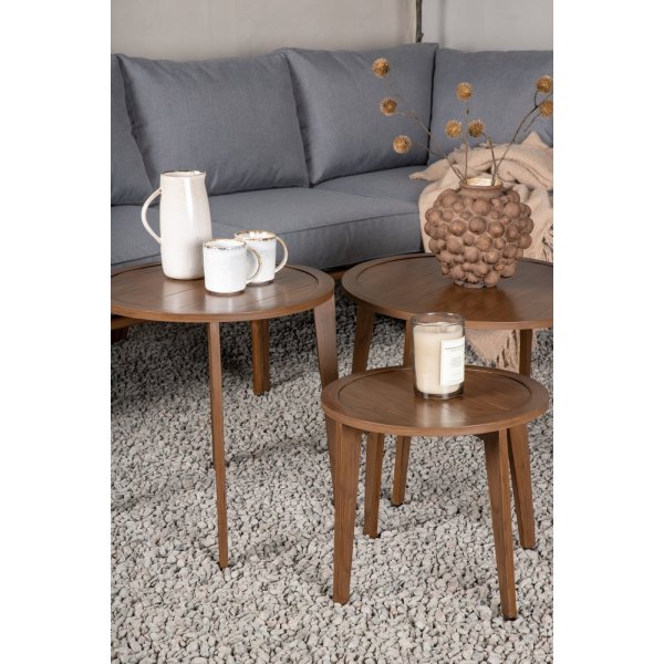 Groupe de canapés d'angle Roxo - Marron/gris Groupe de canapés d'angle Roxo - Marron/gris