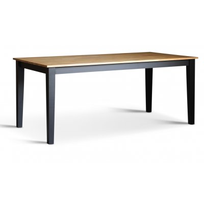 Dalars svart matbord med ektopp 180x90 cm