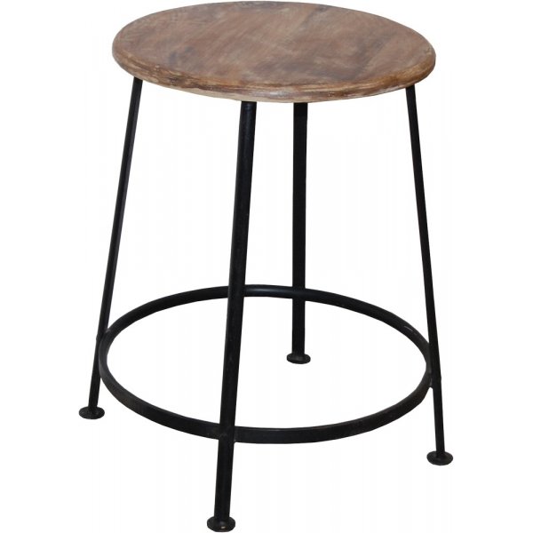 Hrnsand pall - Vintage svart