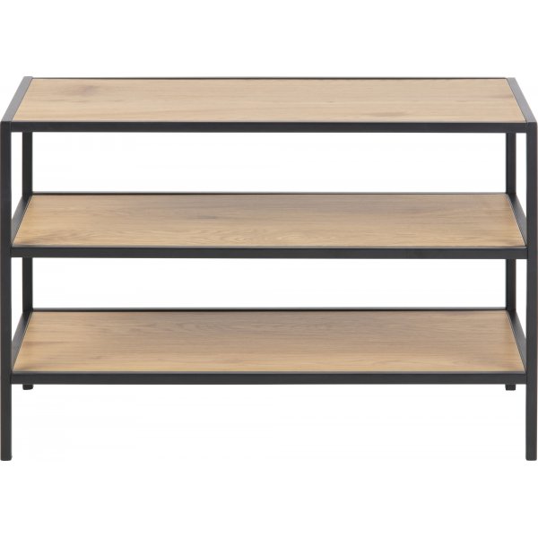 Étagère à chaussures Seaford 50 cm - Chêne/noir Étagère à chaussures Seaford 50 cm - Chêne/noir