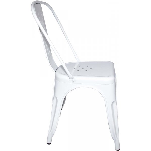 Metallstol vit stapelbar Metallstol vit stapelbar