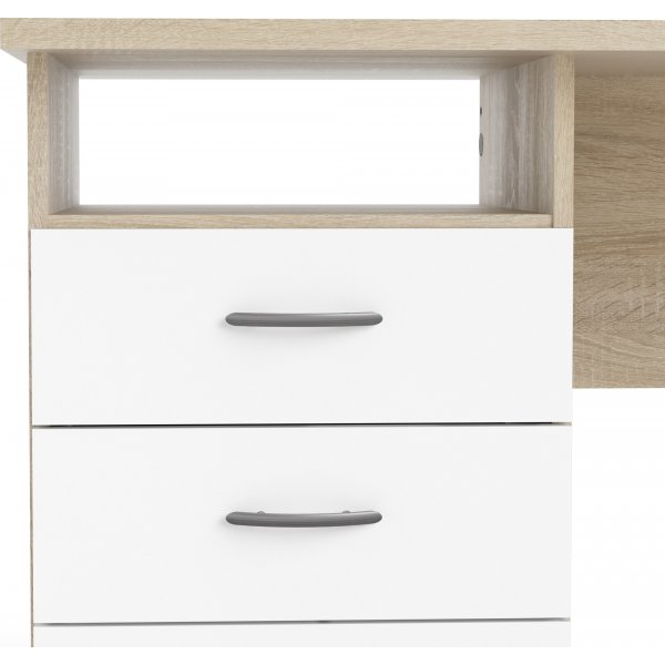 Function Plus skrivbord 120,1 x 48,1 x 72,6 cm - Ek/vit Function Plus skrivbord 120,1 x 48,1 x 72,6 cm - Ek/vit