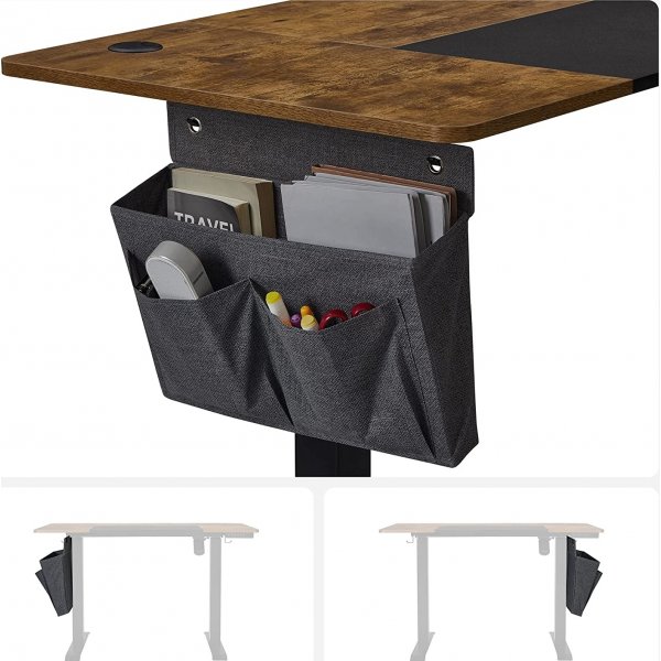 Charlene höj och sänkbart skrivbord 140 x 60 cm - Brun/svart Charlene höj och sänkbart skrivbord 140 x 60 cm - Brun/svart