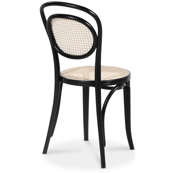 No 10 matstol med rottingsits och -rygg - Svart No 10 matstol med rottingsits och -rygg - Svart