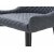 Chaise Bernt en PU gris motif losanges