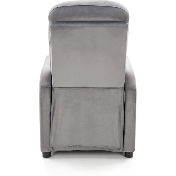 Reclinerfåtölj i grå sammet ställbar Reclinerfåtölj i grå sammet ställbar
