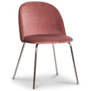 Giovani velvet stol - Rosa (Sammet) / Krom