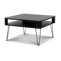 Designa soffbord kvadrat - Krom/Svart Designa soffbord kvadrat - Krom/Svart