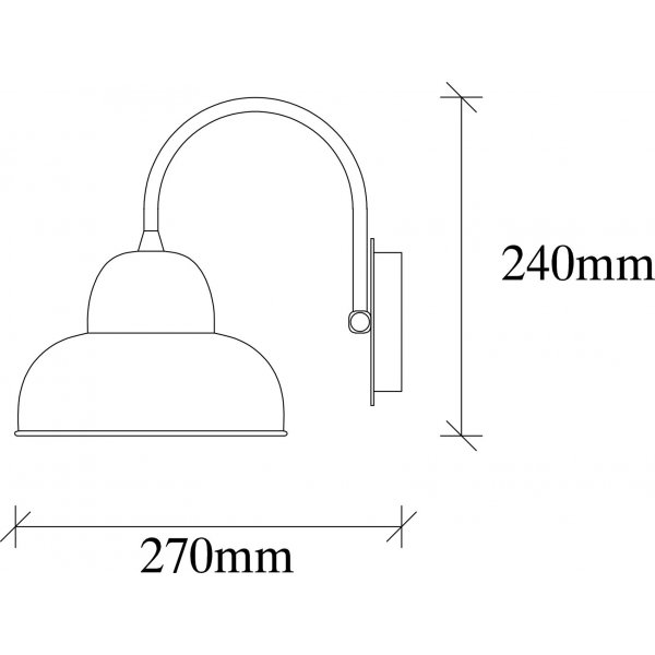 Bergamo wandlamp - Goud