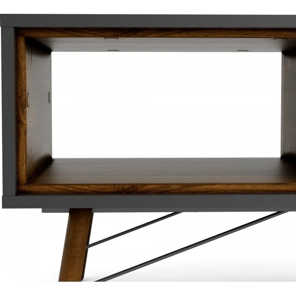 Table basse Ry 101,8 x 48,2 cm - Noir/noyer