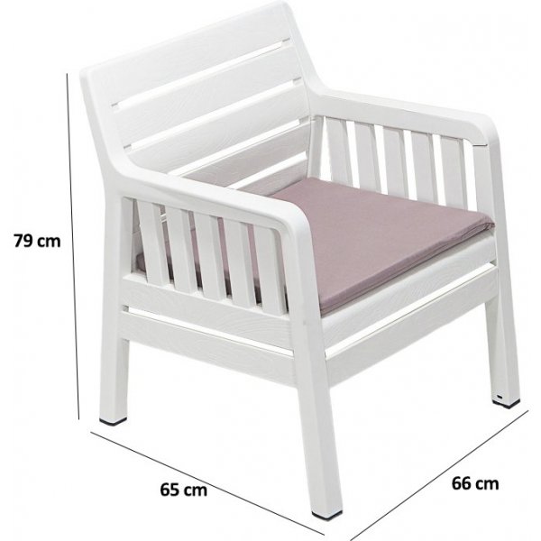 Lara loungefauteuil - Wit