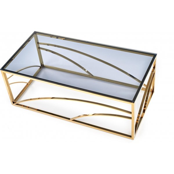 Table basse Kosmos 120 x 60 cm - Verre fumé/or Table basse Kosmos 120 x 60 cm - Verre fumé/or