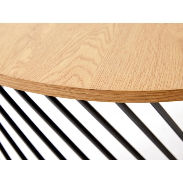 Table basse Kapitol Ø80 cm - Chêne/noir Table basse Kapitol Ø80 cm - Chêne/noir