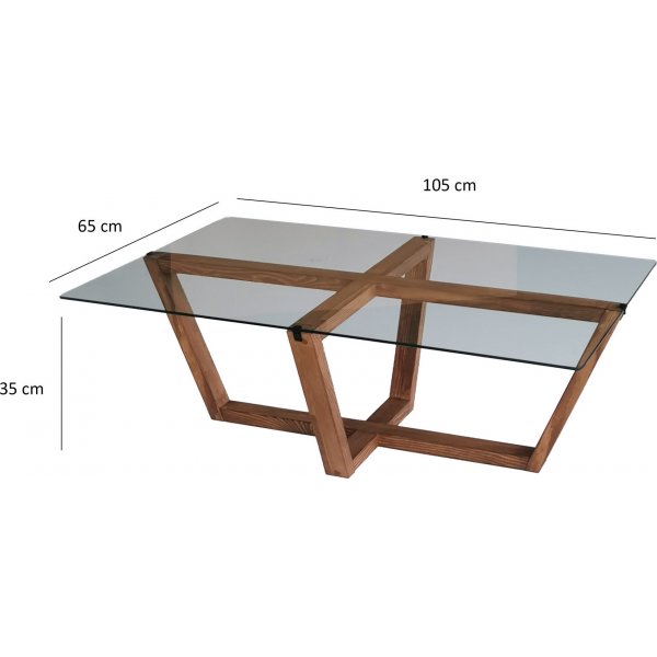 Table basse Amalfi 105 x 65 cm - Noyer Table basse Amalfi 105 x 65 cm - Noyer