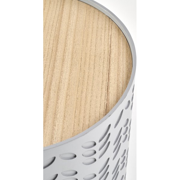 Table banc Trudie 35/39 cm - Blanc/gris