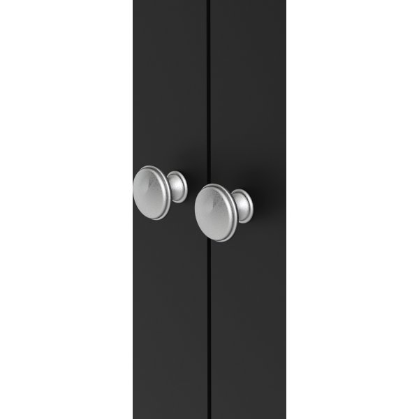 Armoire Madrid à 2 portes - Noir Armoire Madrid à 2 portes - Noir