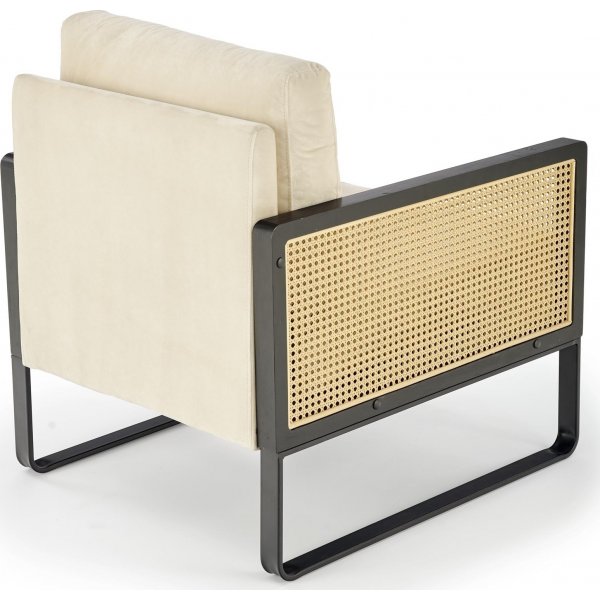 Fauteuil Ilario - Noir/beige Fauteuil Ilario - Noir/beige