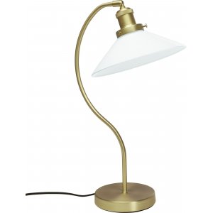 Lampe de table Axel / Verre opale/laiton - 25 cm