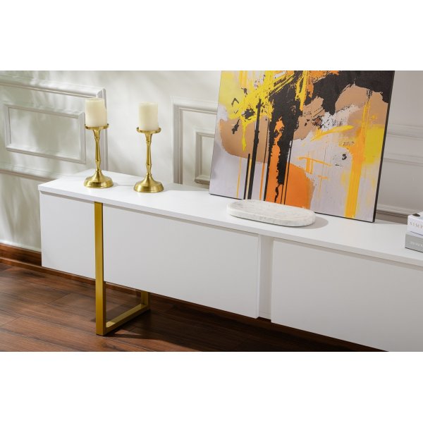 Meuble TV Serenity - Blanc/or