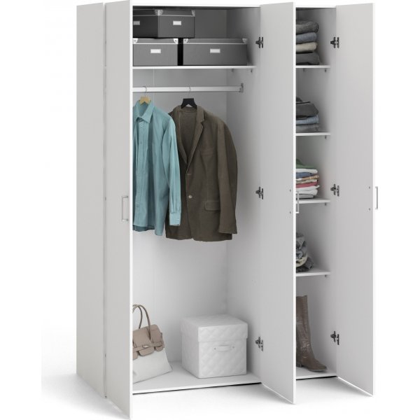 Space garderob med 3 drrar - Vit