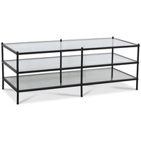 Tiffany Inca soffbord - Svart / Glasskiva Tiffany Inca soffbord - Svart / Glasskiva