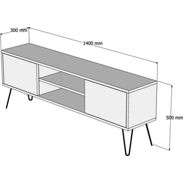Banc multimédia Harry - Blanc/anthracite Banc multimédia Harry - Blanc/anthracite