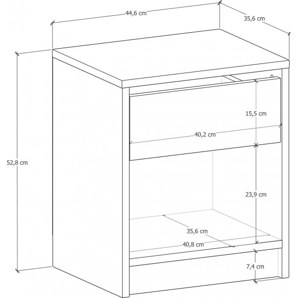 Cedrus sngbord - Antracit