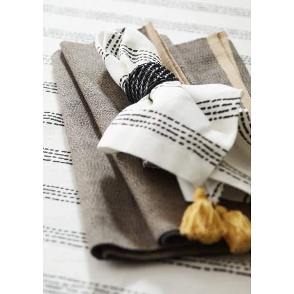 Ronds de serviette Zo Lot de 2 5 x 4 cm - Noir