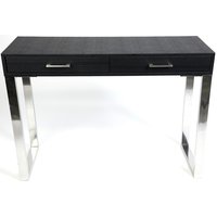 Exklusive skrivbord 110 cm -  Svart / Krom