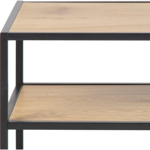 Étagère à chaussures Seaford 50 cm - Chêne/noir Étagère à chaussures Seaford 50 cm - Chêne/noir