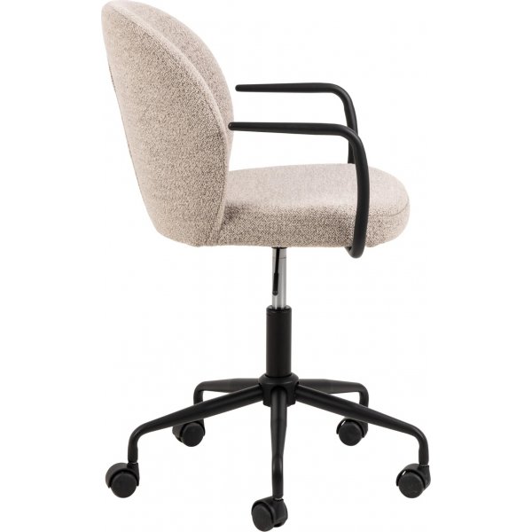 Patricia kontorsstol - Beige bouclé/matt svart Patricia kontorsstol - Beige bouclé/matt svart