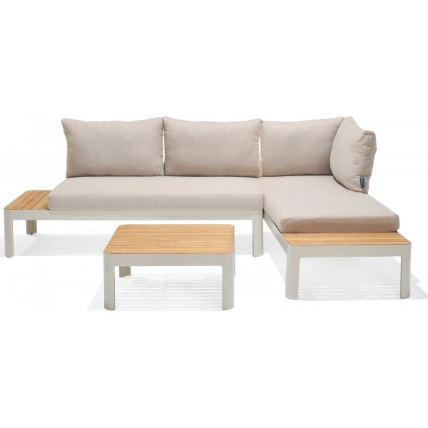 Portals lounge groep 1 - Wit/teak Portals lounge groep 1 - Wit/teak