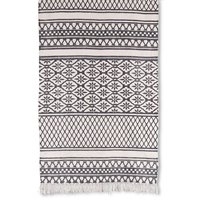 Stentvättad bomullsmatta Tarifa - Svart - 75x250 cm Stentvättad bomullsmatta Tarifa - Svart - 75x250 cm