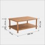 Table basse Roga 100 x 70 cm - Pin
